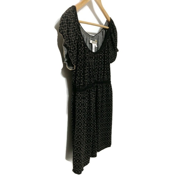 MAX STUDIO  | Black & Gold Empire Waist Top Size M - Picture 3 of 14